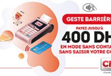 Le plafond des paiements sans contact relevé à 400 DH Le rehaussement de ce plafond est effectif à partir de fin avril